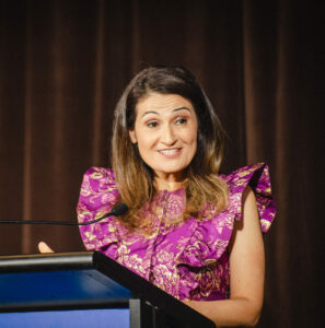Patricia Karvelas, moderator at the 2024 Diversity Debate, addresses the audience.