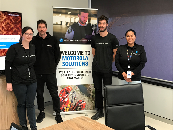 Barrett Communications Young Professionals Team Celebrating the Solving for Safer Blitz Watch Party